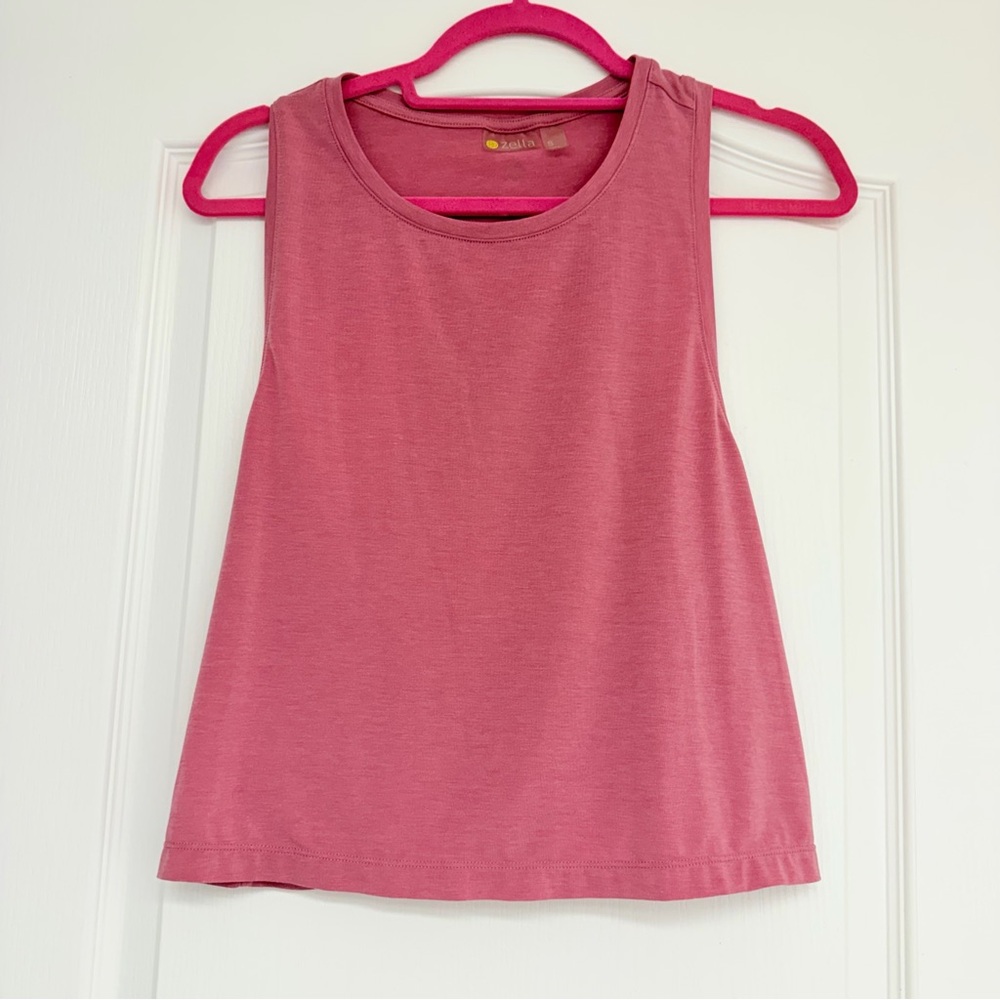 NWOT Zella pink tank top size s